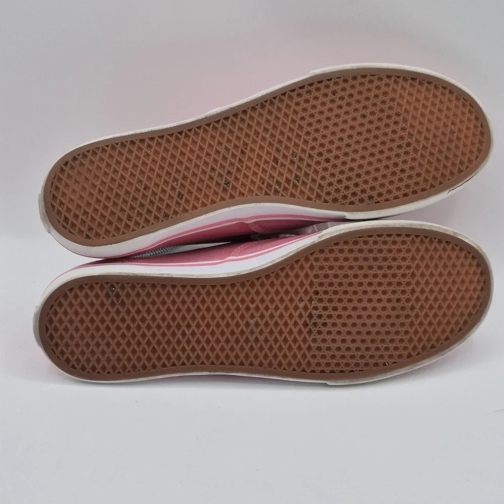 Vans‎ Shoes Mens Size 7 EU 39 Pink Canvas Low Top Lace Up Casual Skate Sneakers